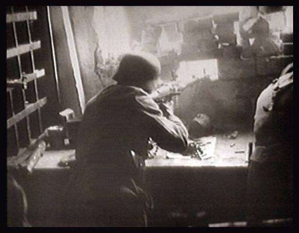 Posición de una ametralladora MG-34 en un reducto de Stalingrado