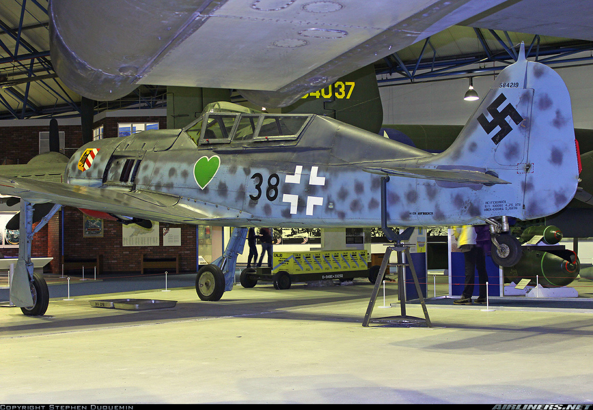 Focke-Wulf Fw 190F-8 U1 con número de Serie 584219 conservado en el RAF Museum en Hendon, Inglaterra