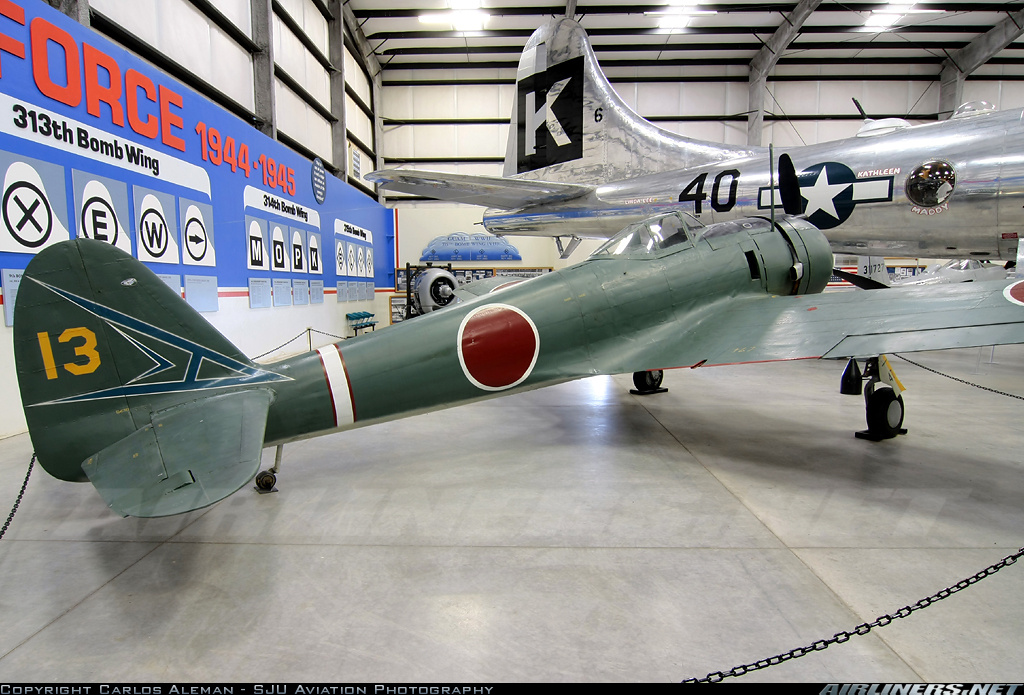 Nakajima Ki-43-IIb Hayabusa conservado en el Pima Air and Space Museum en Tucson, Arizona
